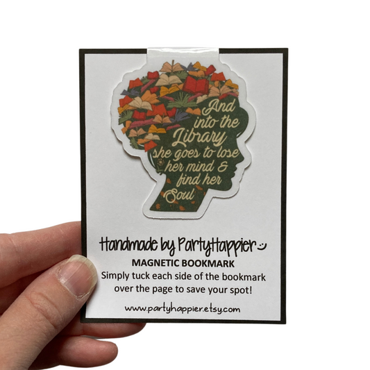 Into The Library She Goes Magnetic Bookmark