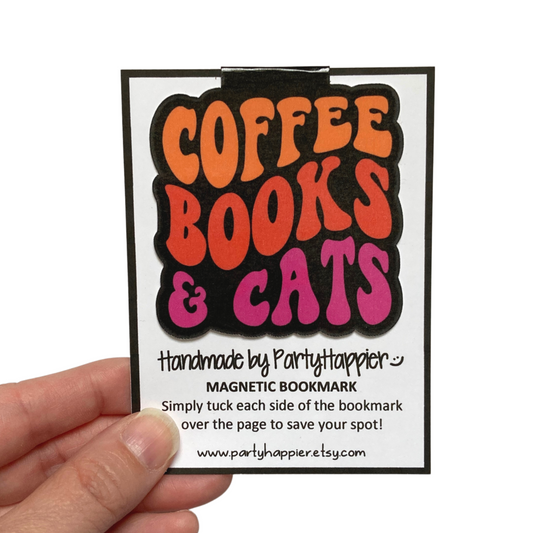 Coffee Books & Cats Bookmark