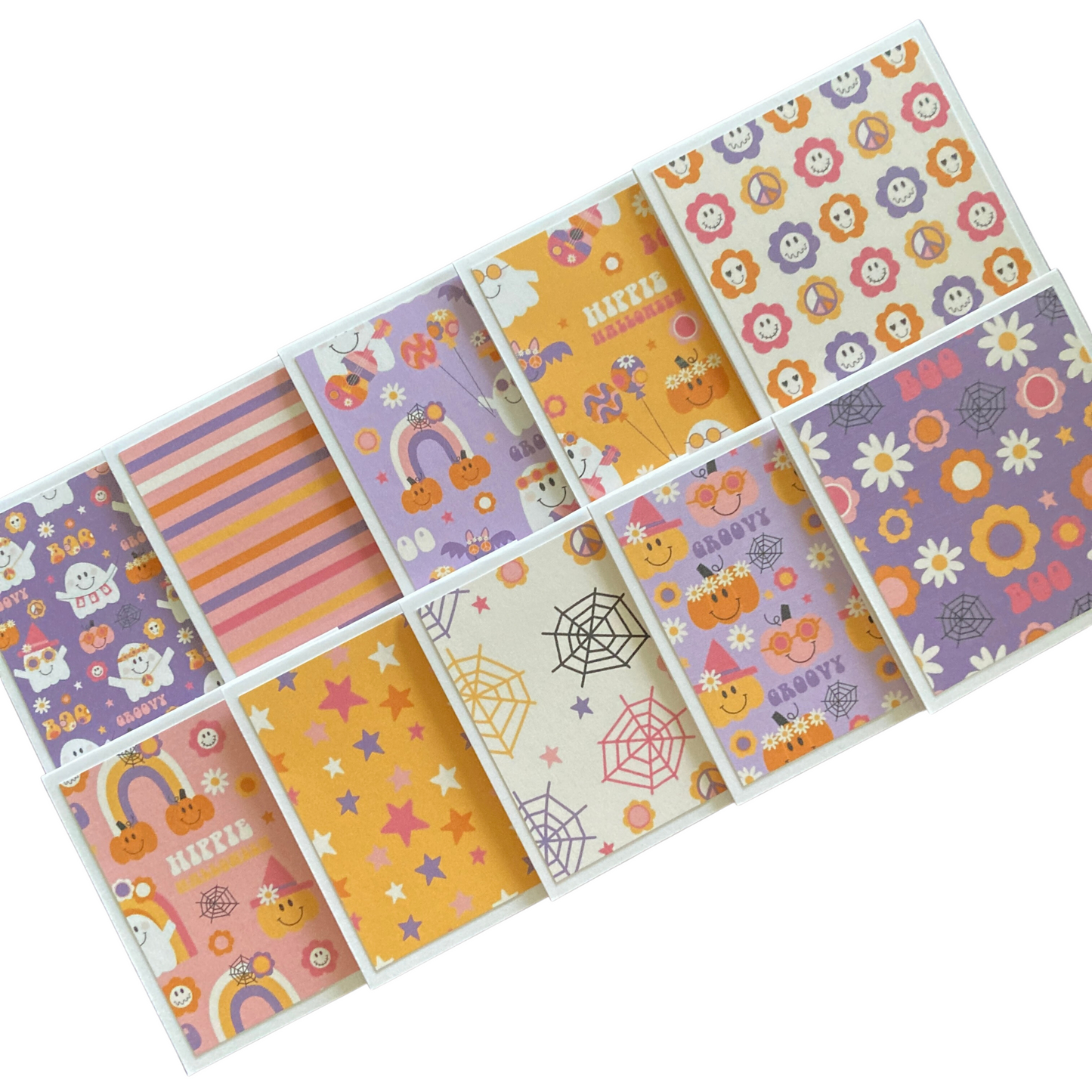 3x3 Groovy Ghost Note Cards
