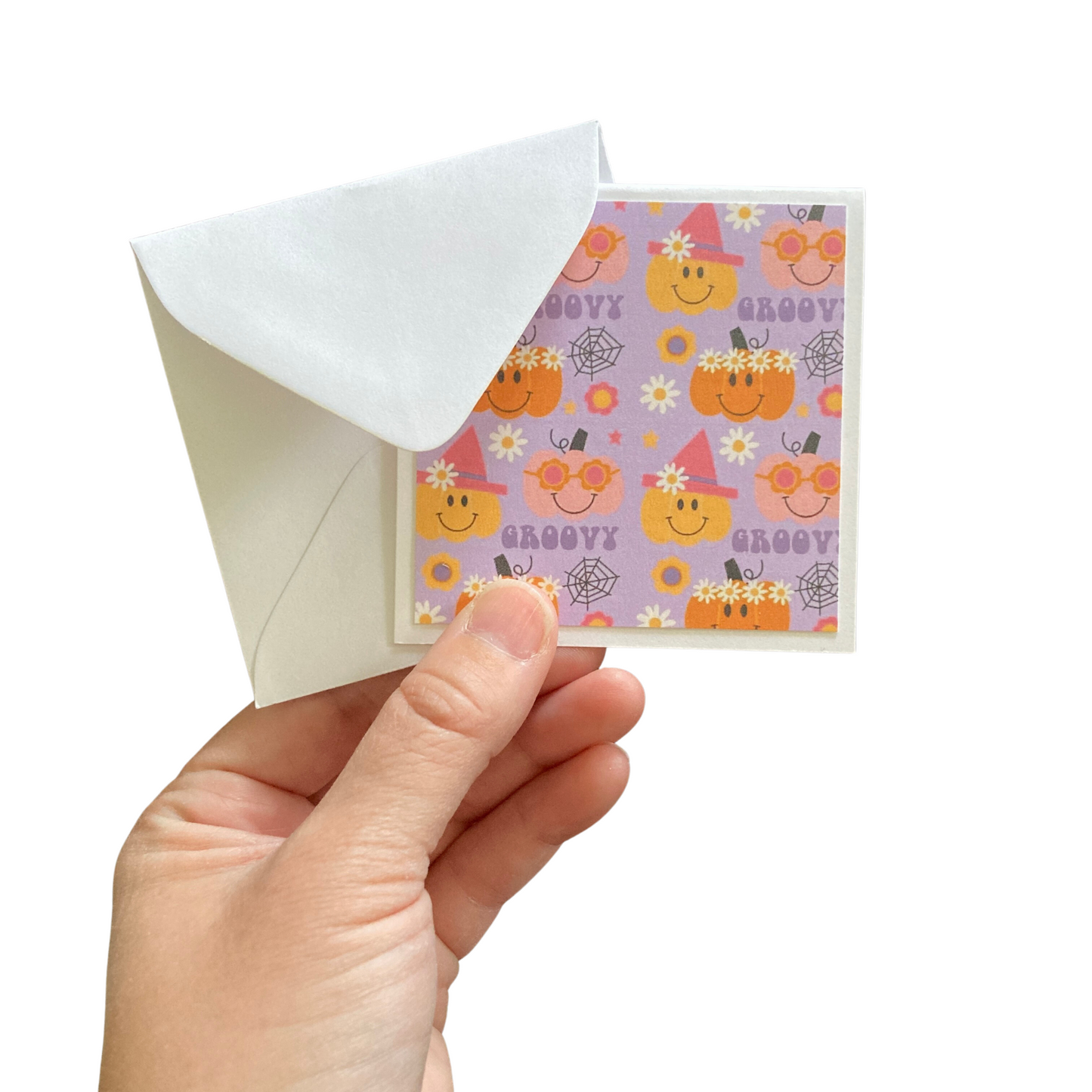 3x3 Groovy Ghost Note Cards