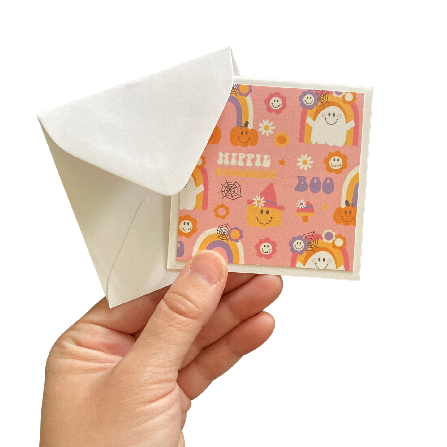 3x3 Groovy Ghost Note Cards