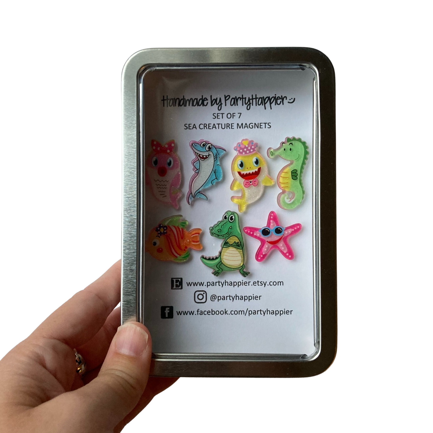 Glitter Sea Creature Magnets