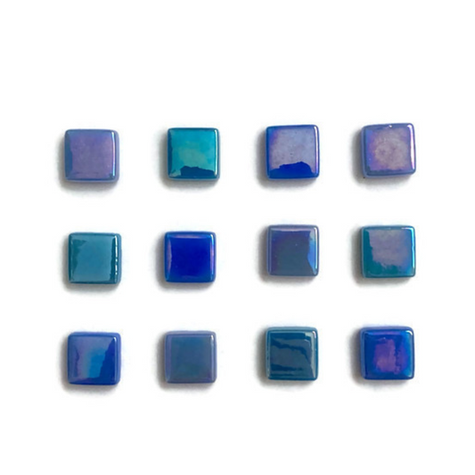 Blue Mosaic Tile Magnets