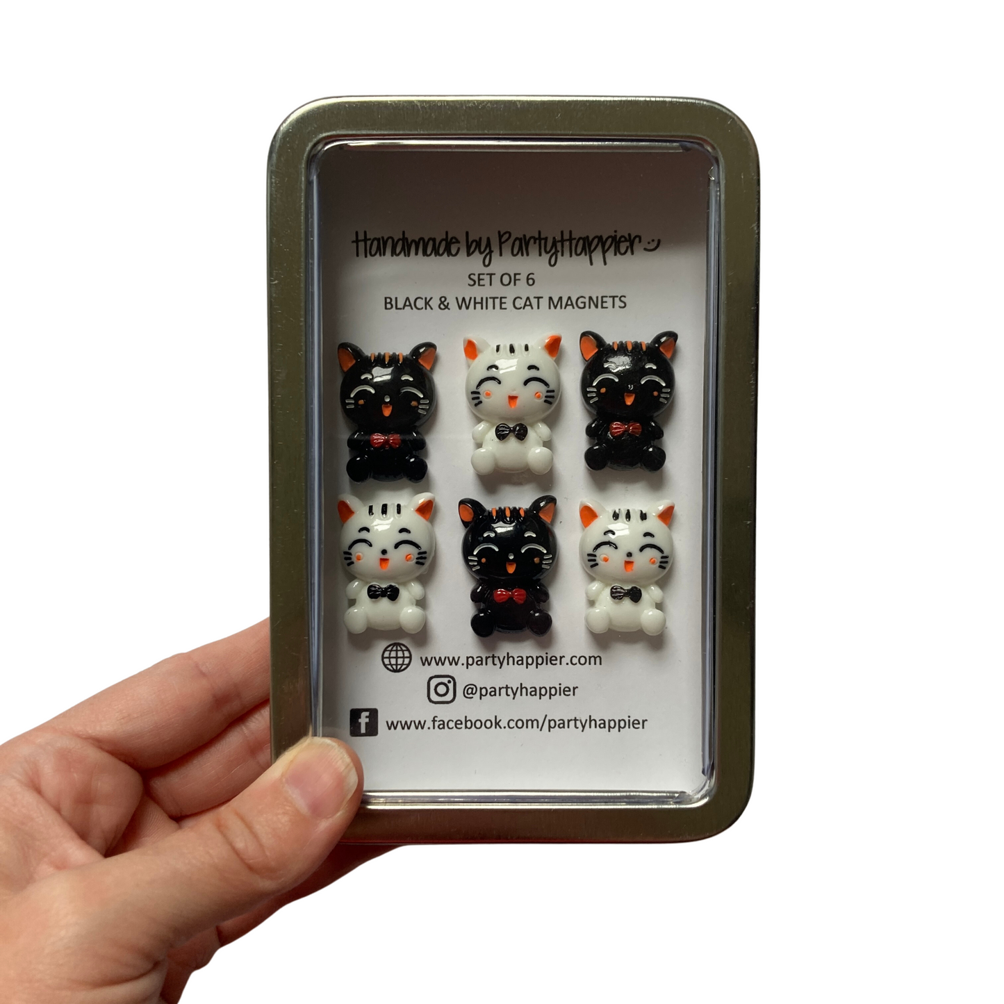 Black and White Cat Magnets