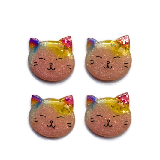 Pink Glitter Cat Magnets