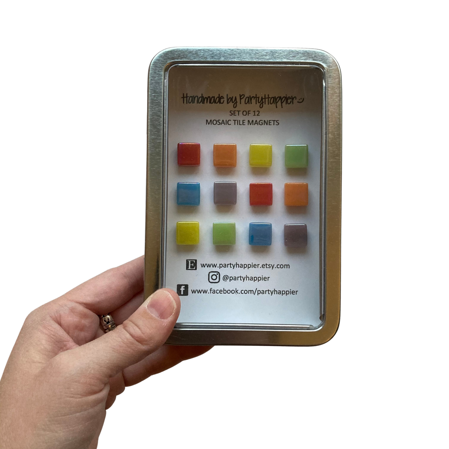 Rainbow Mosaic Tile Magnets