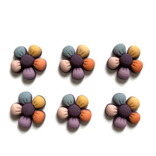 Purple Floral Magnets