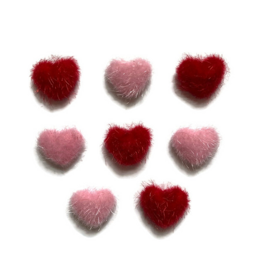 Fuzzy Heart Magnets