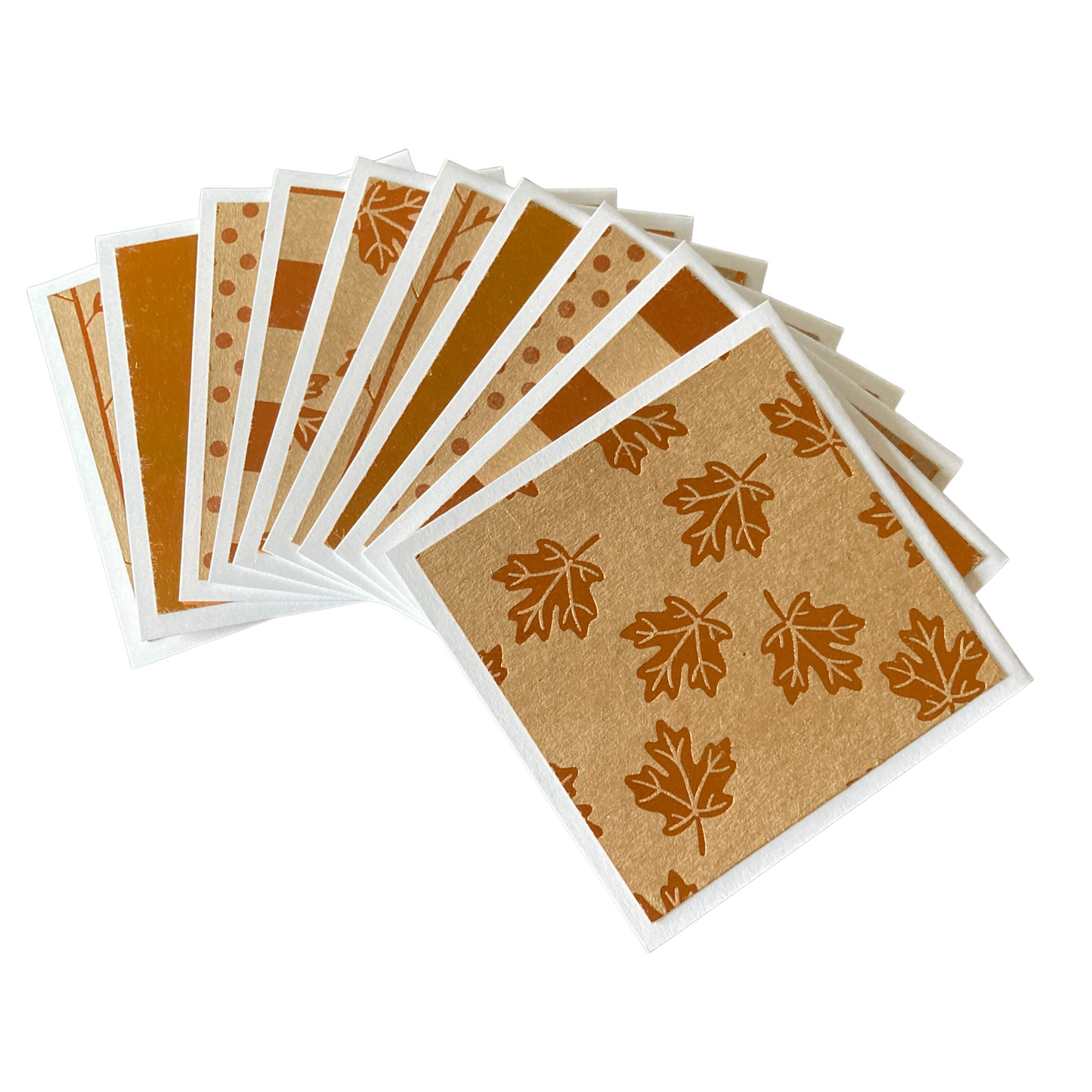 3x3 Foil Fall Note Cards