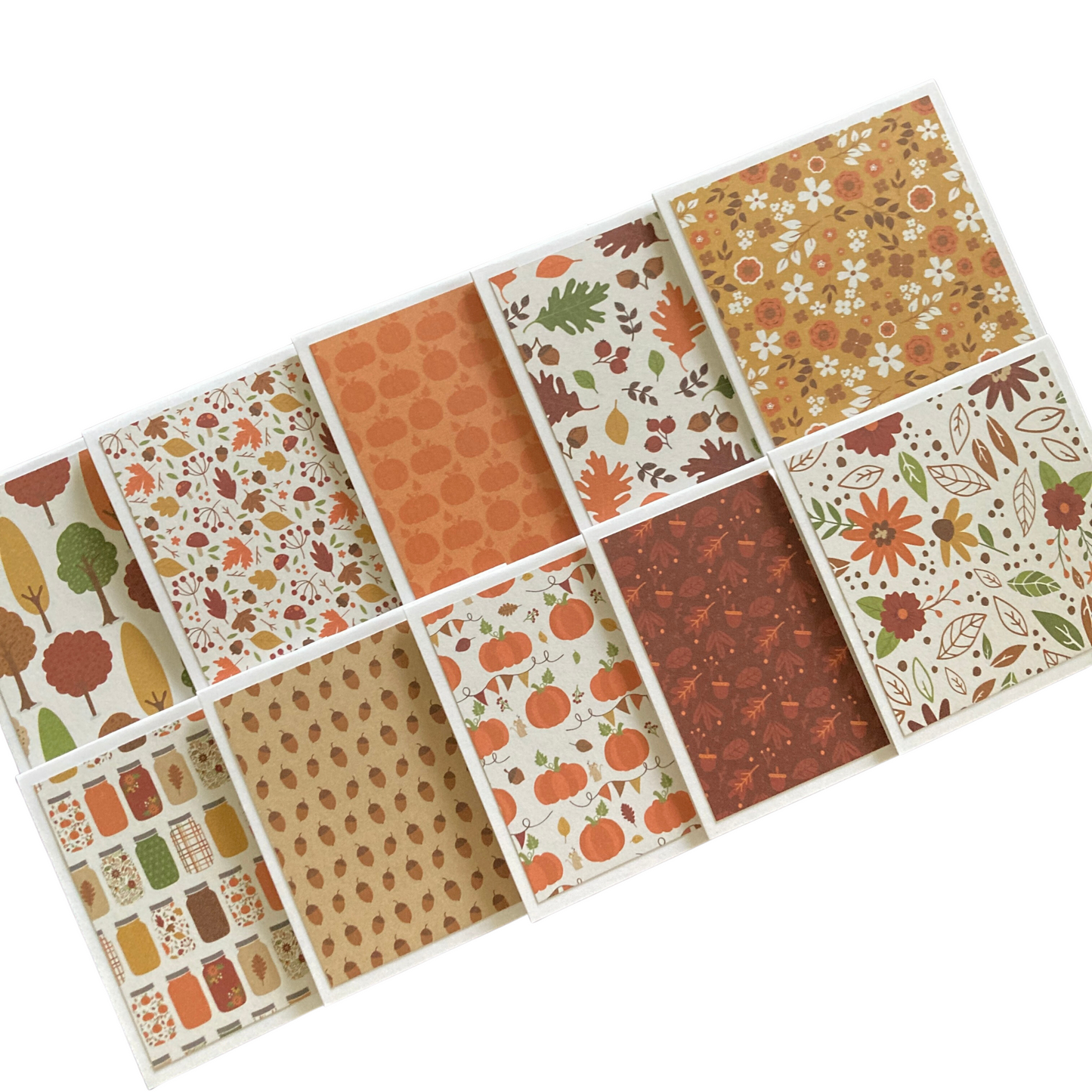 3x3 I Love Fall Note Cards
