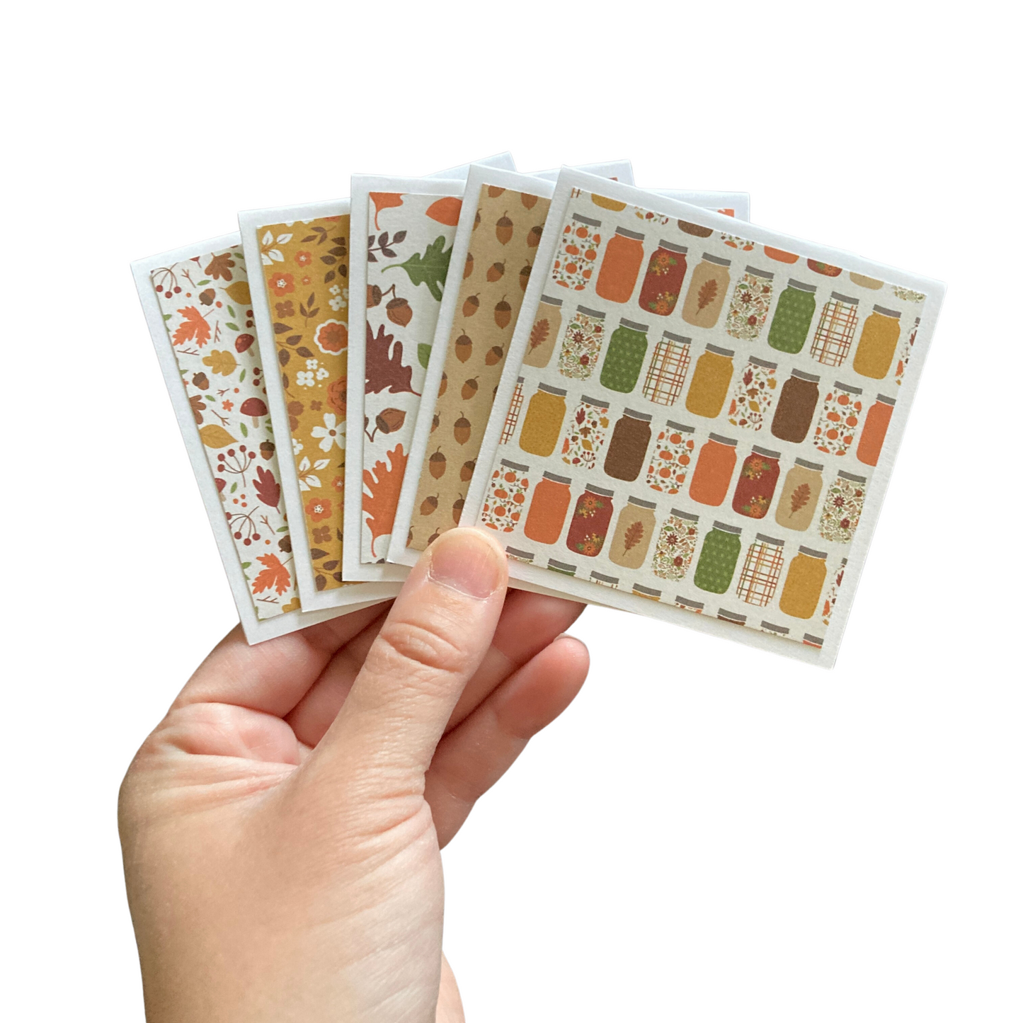 3x3 I Love Fall Note Cards