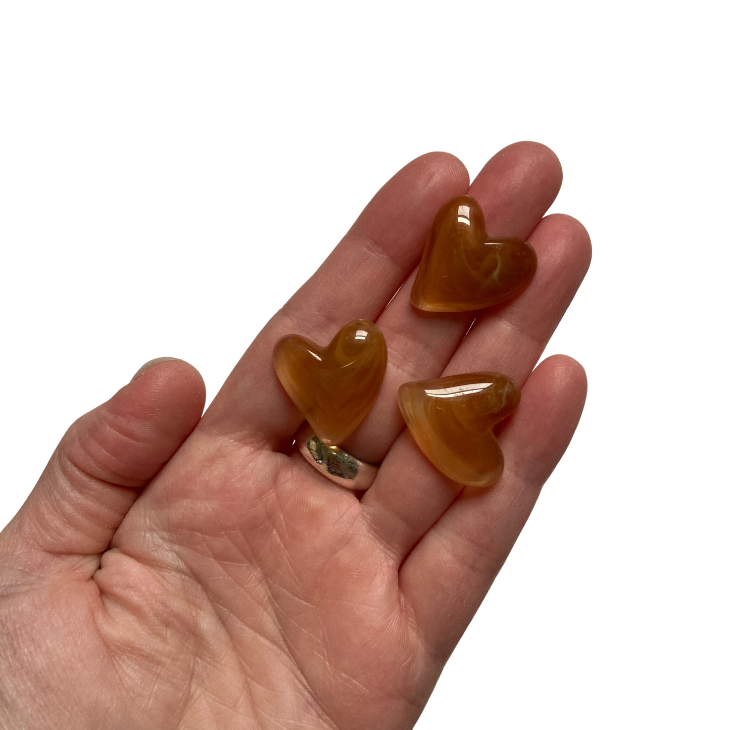 Amber Heart Magnets