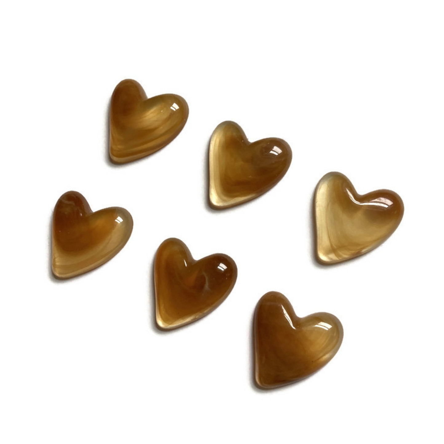 Amber Heart Magnets