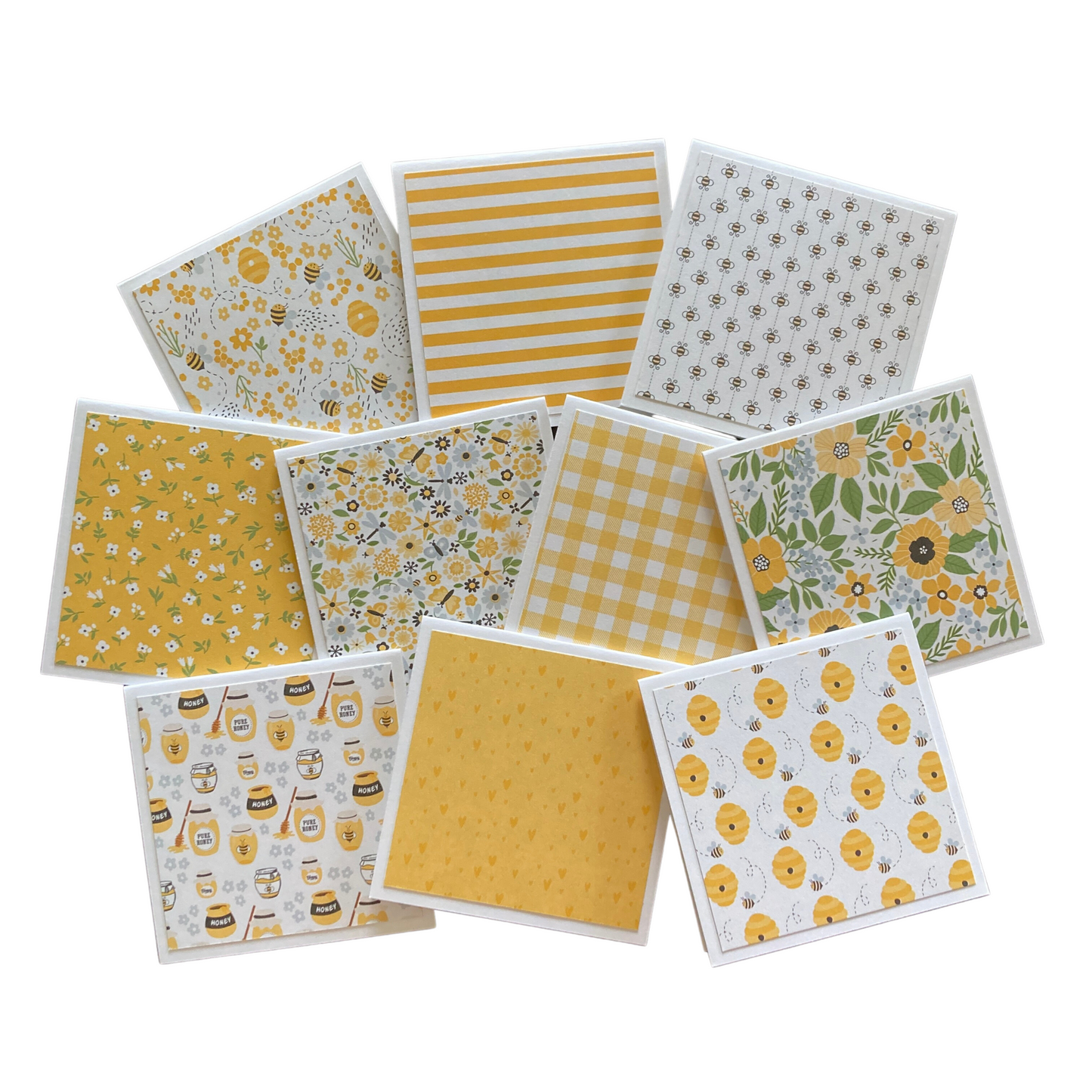 3x3 Bee Happy Note Cards