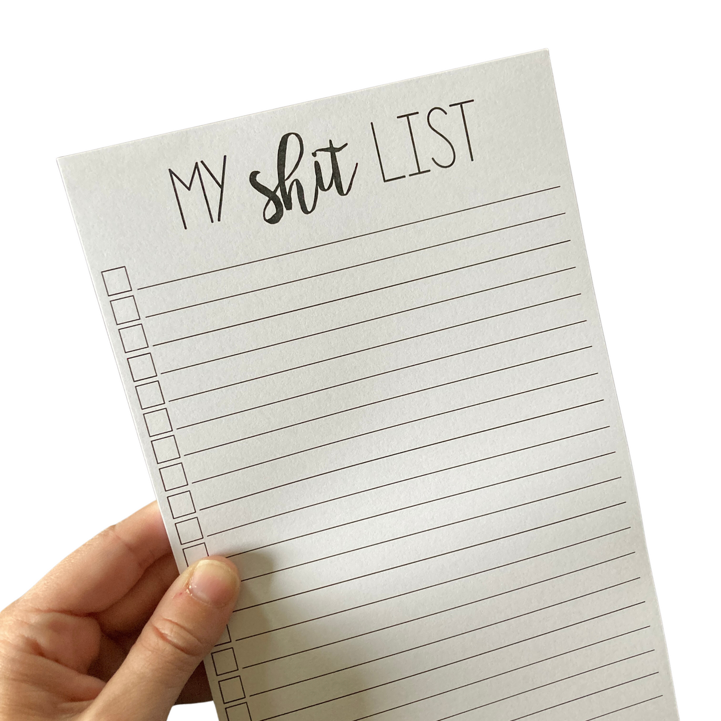 My Shit List Notepad