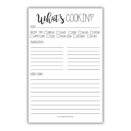 What's Cookin' Notepad