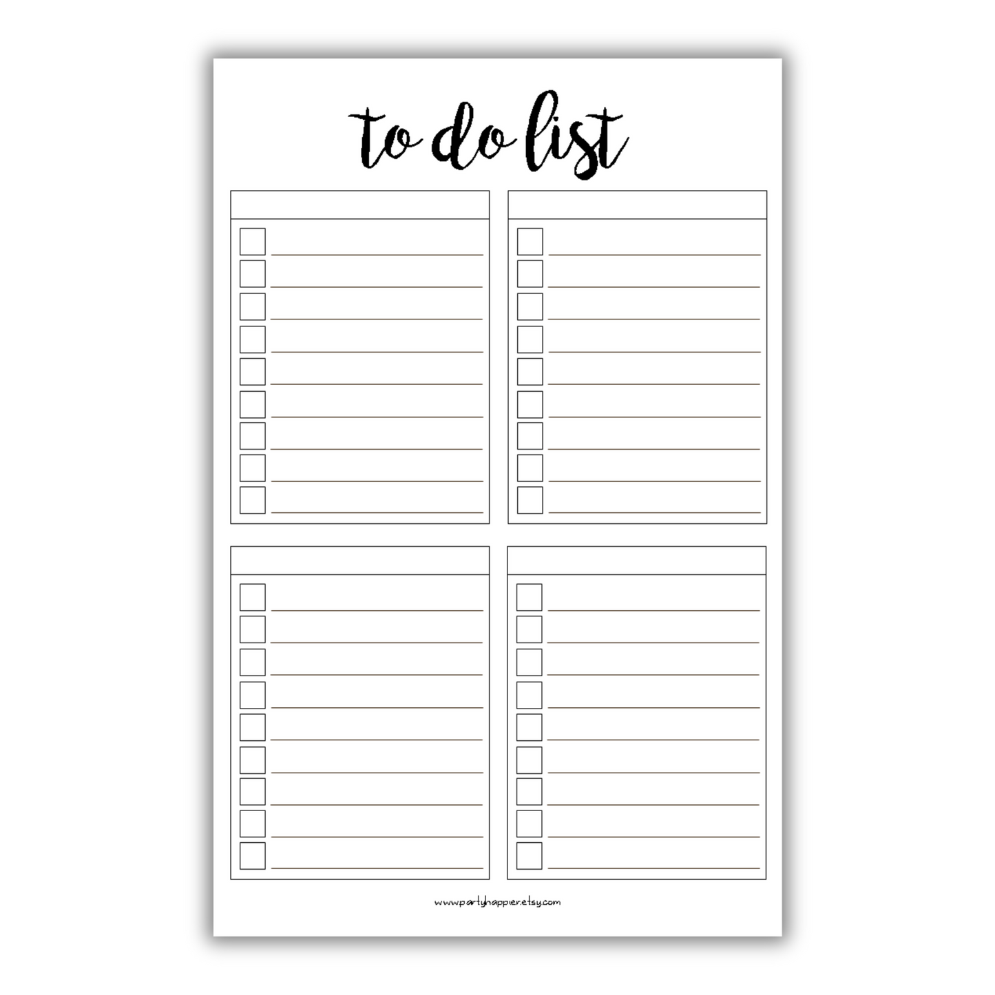 To Do List With Categories Notepad
