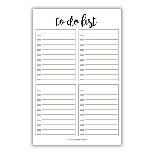 To Do List With Categories Notepad