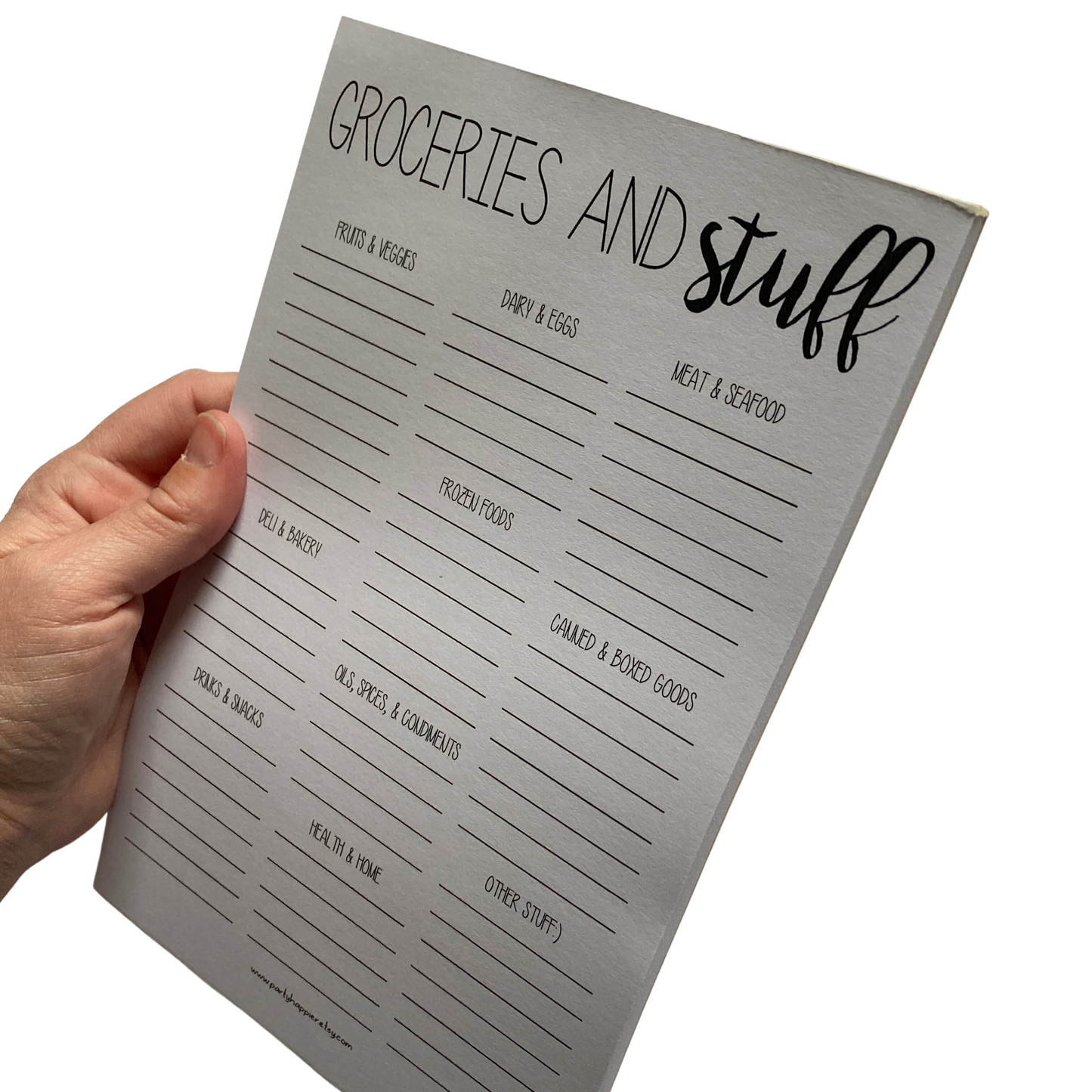 Groceries & Stuff Category Notepad