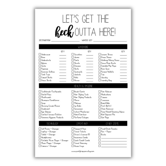 Let's Get The Heck Outta Here Notepad