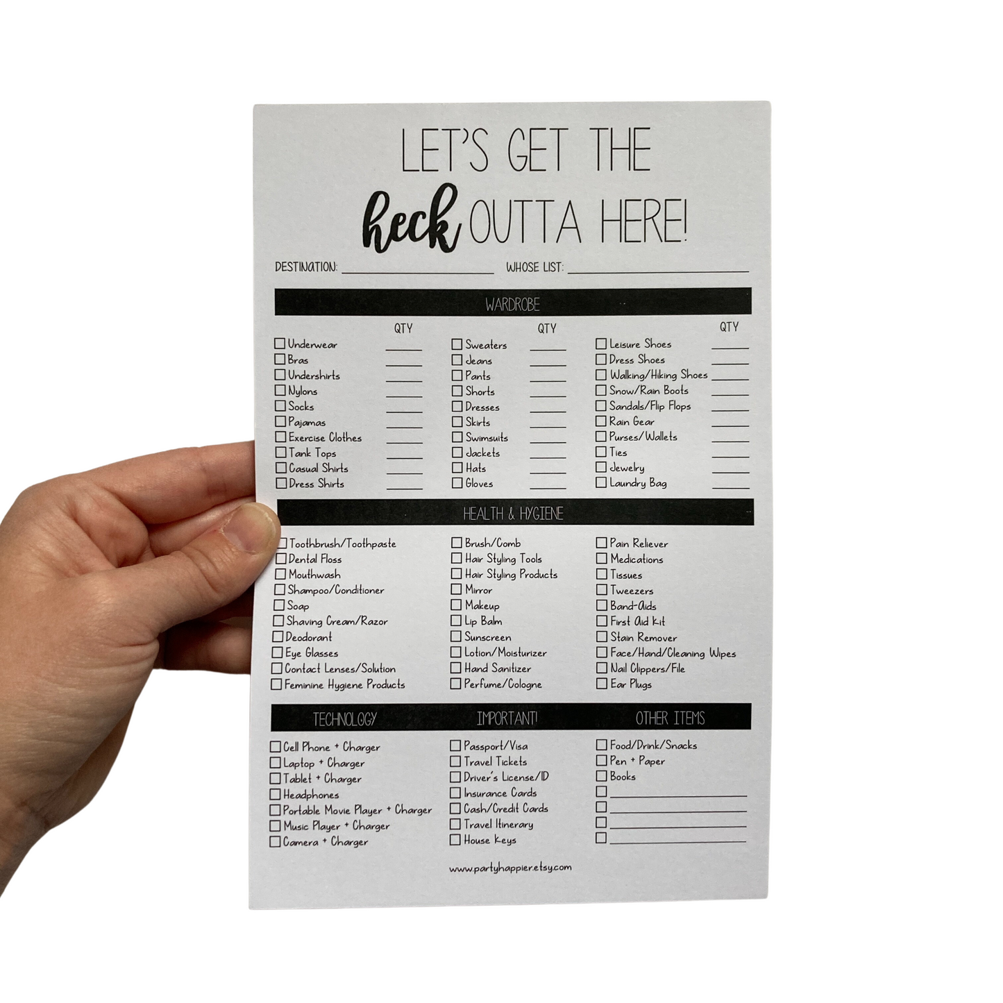 Let's Get The Heck Outta Here Notepad