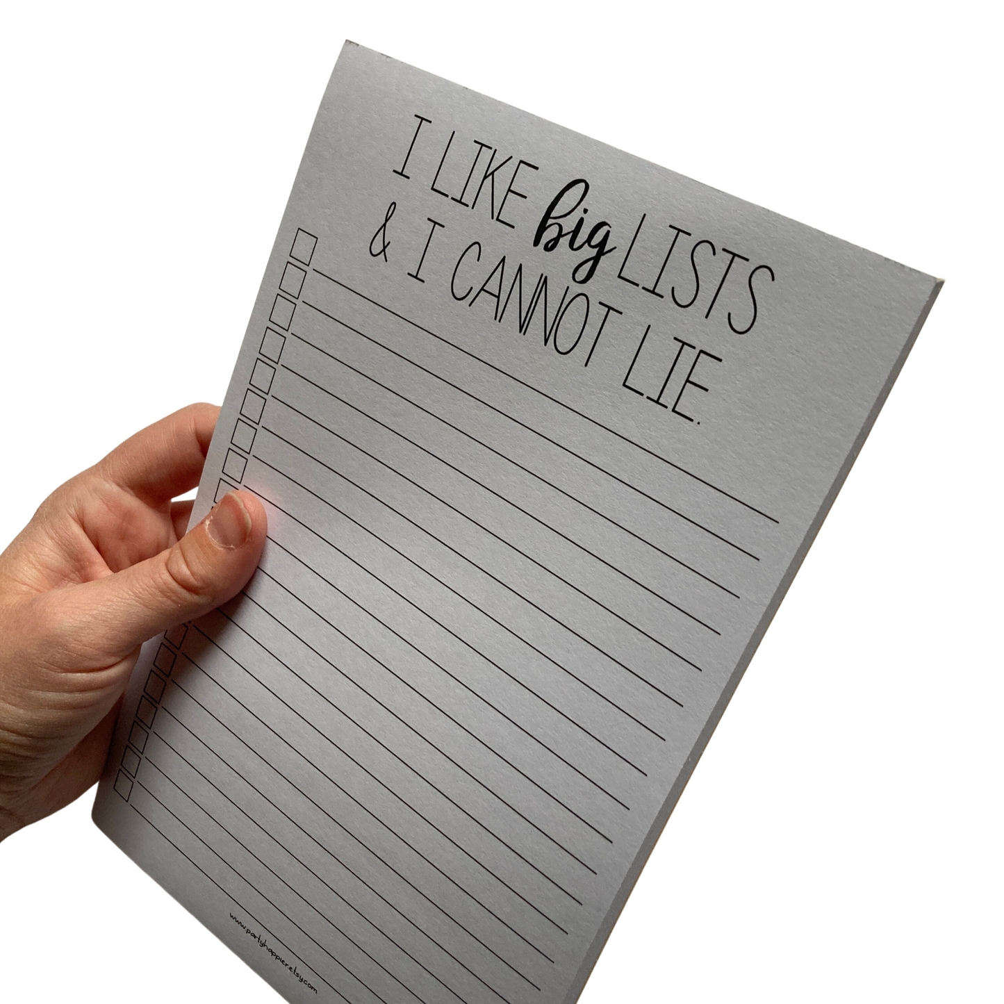 I Like Big Lists and I Cannot Lie Notepad