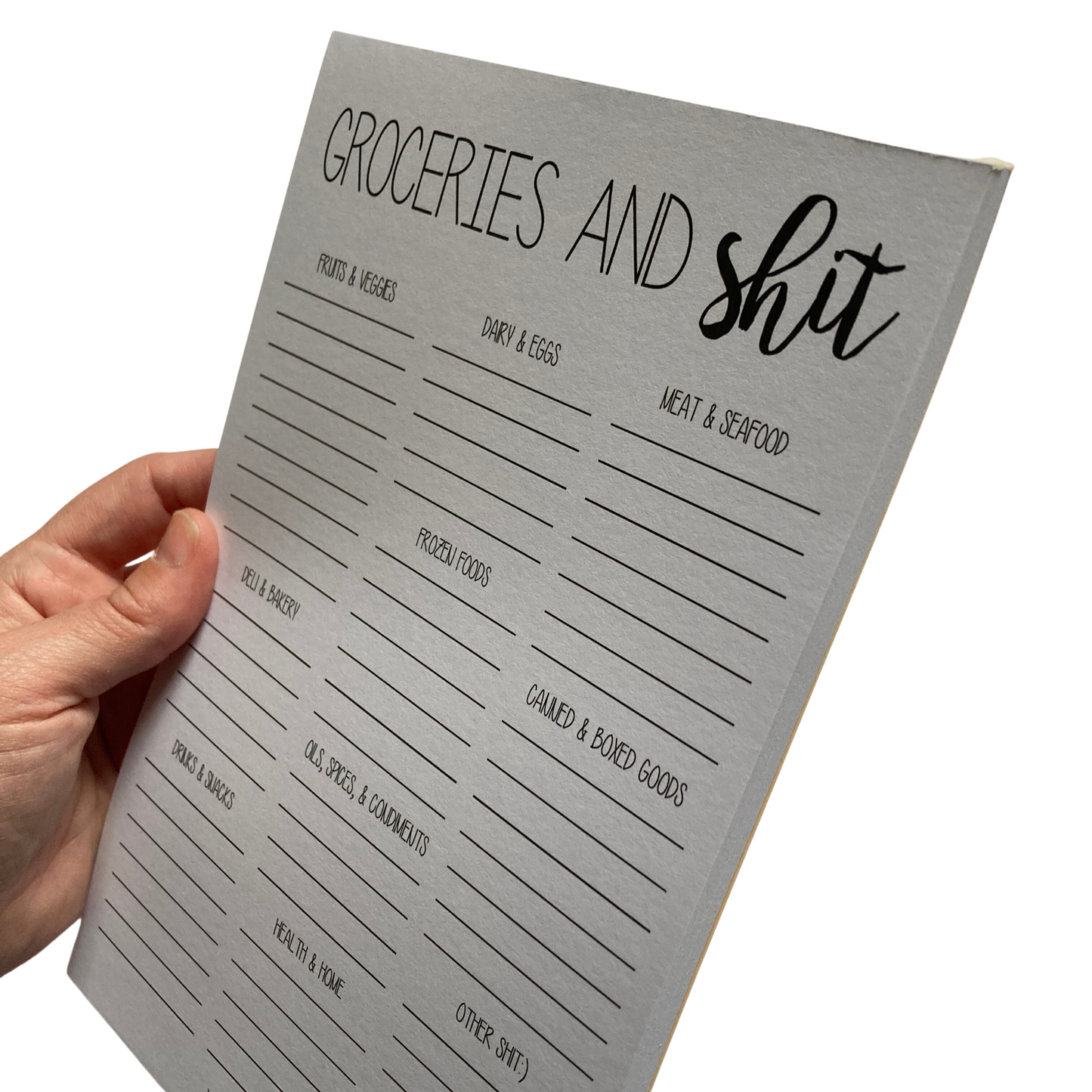 Groceries & Shit Categories Notepad