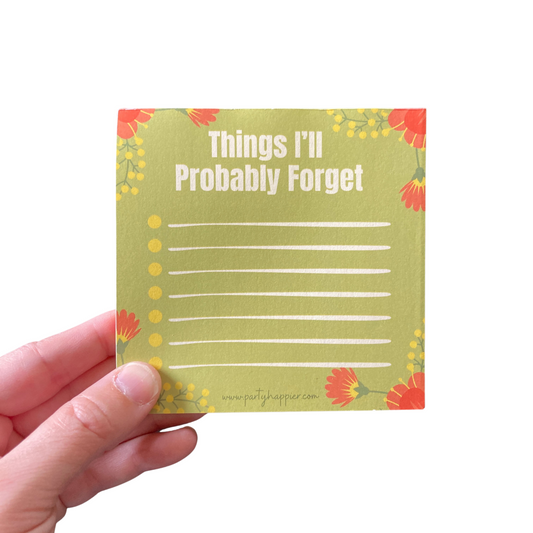 4x4 Things I'll Probably Forget Notepad