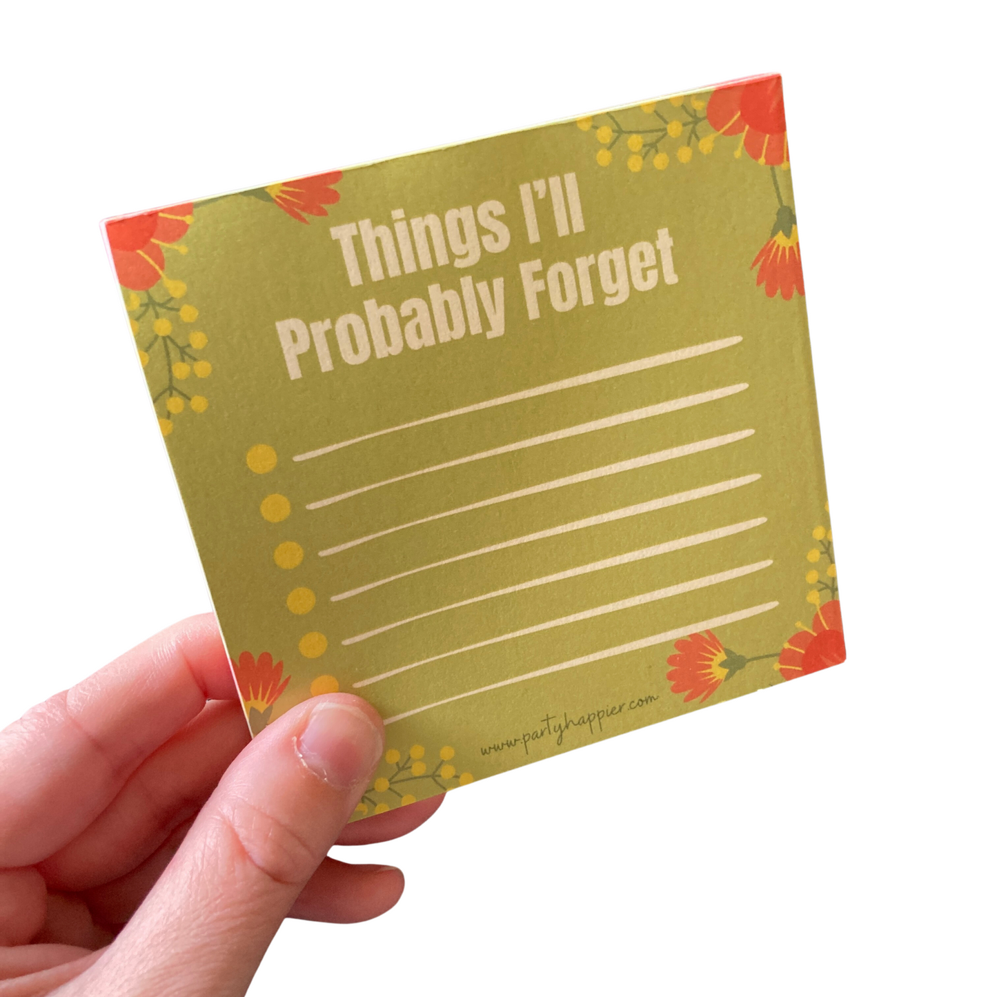 4x4 Things I'll Probably Forget Notepad