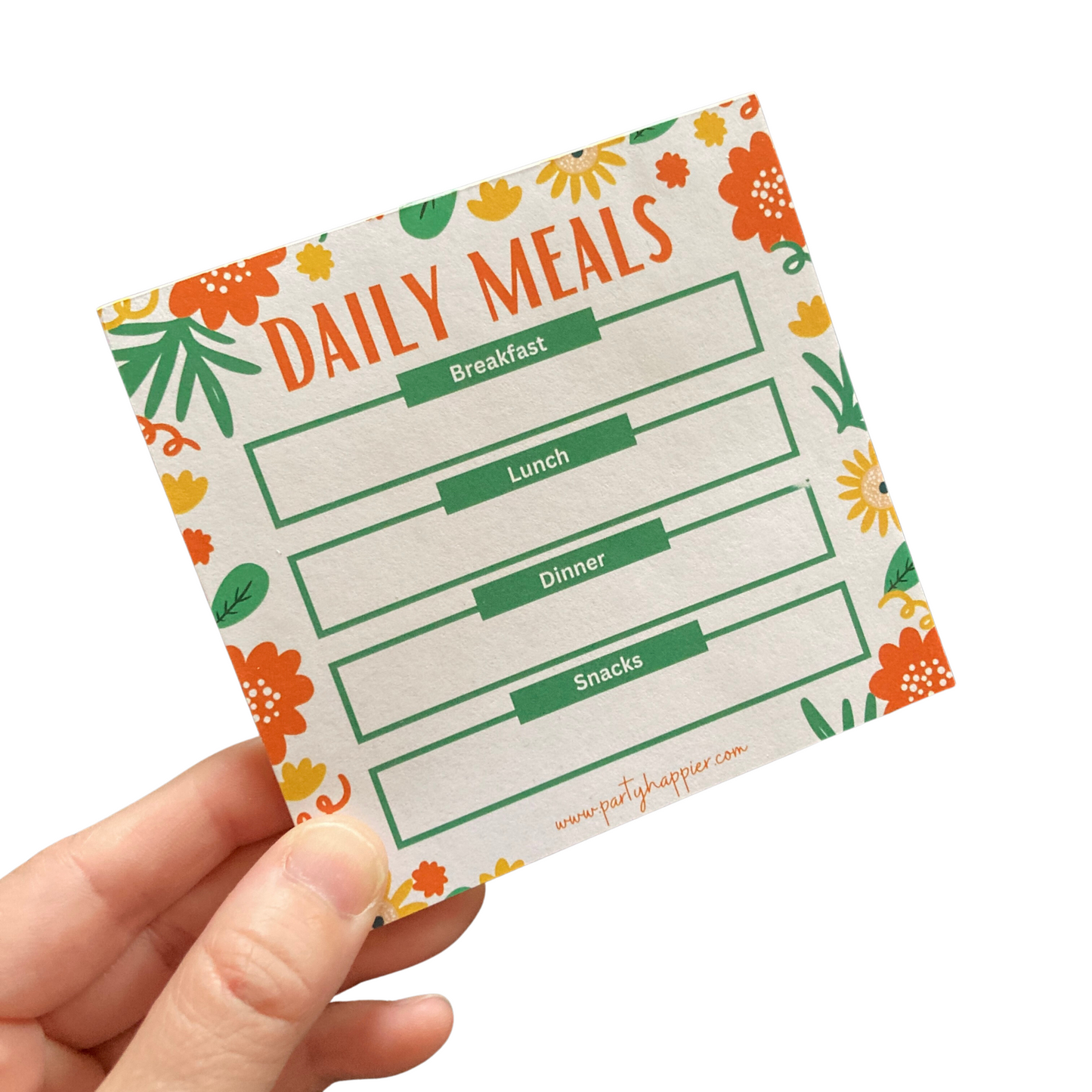 4x4 Daily Meals Notepad