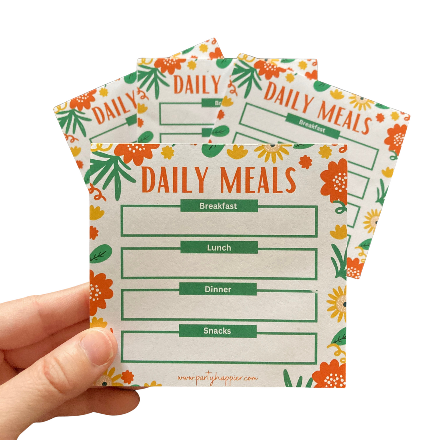 4x4 Daily Meals Notepad