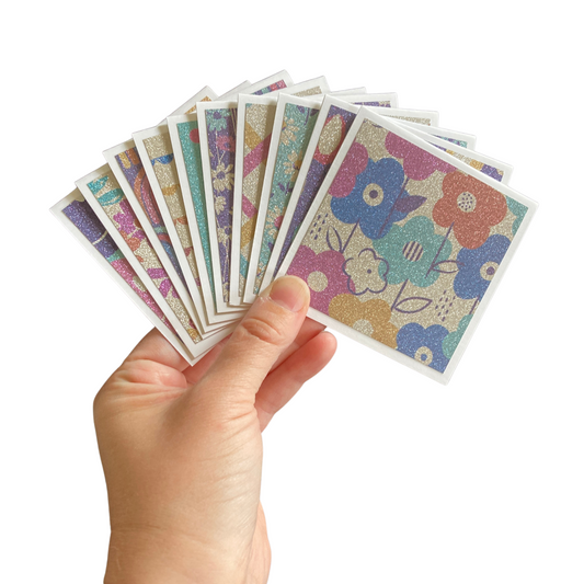3x3 Glam Glitter Note Cards