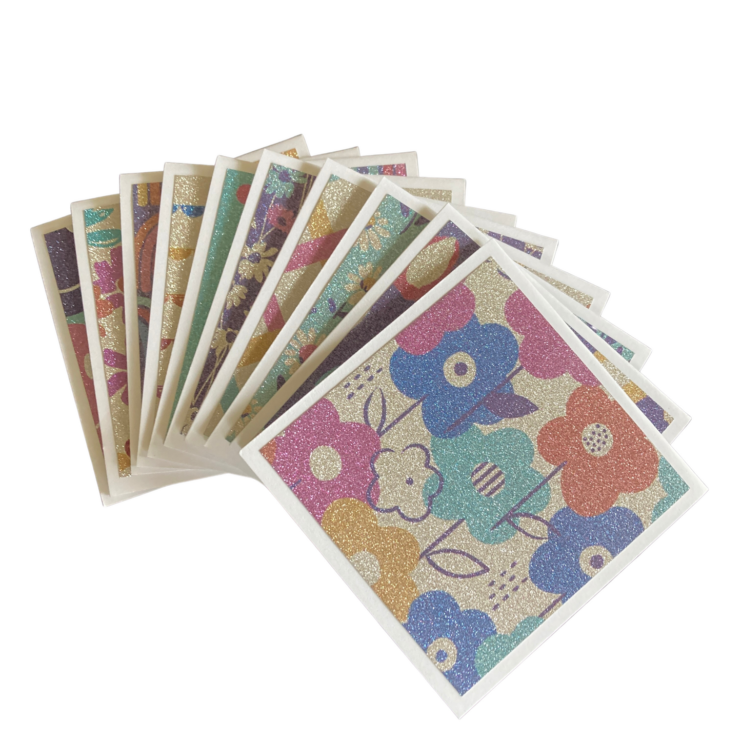 3x3 Glam Glitter Note Cards