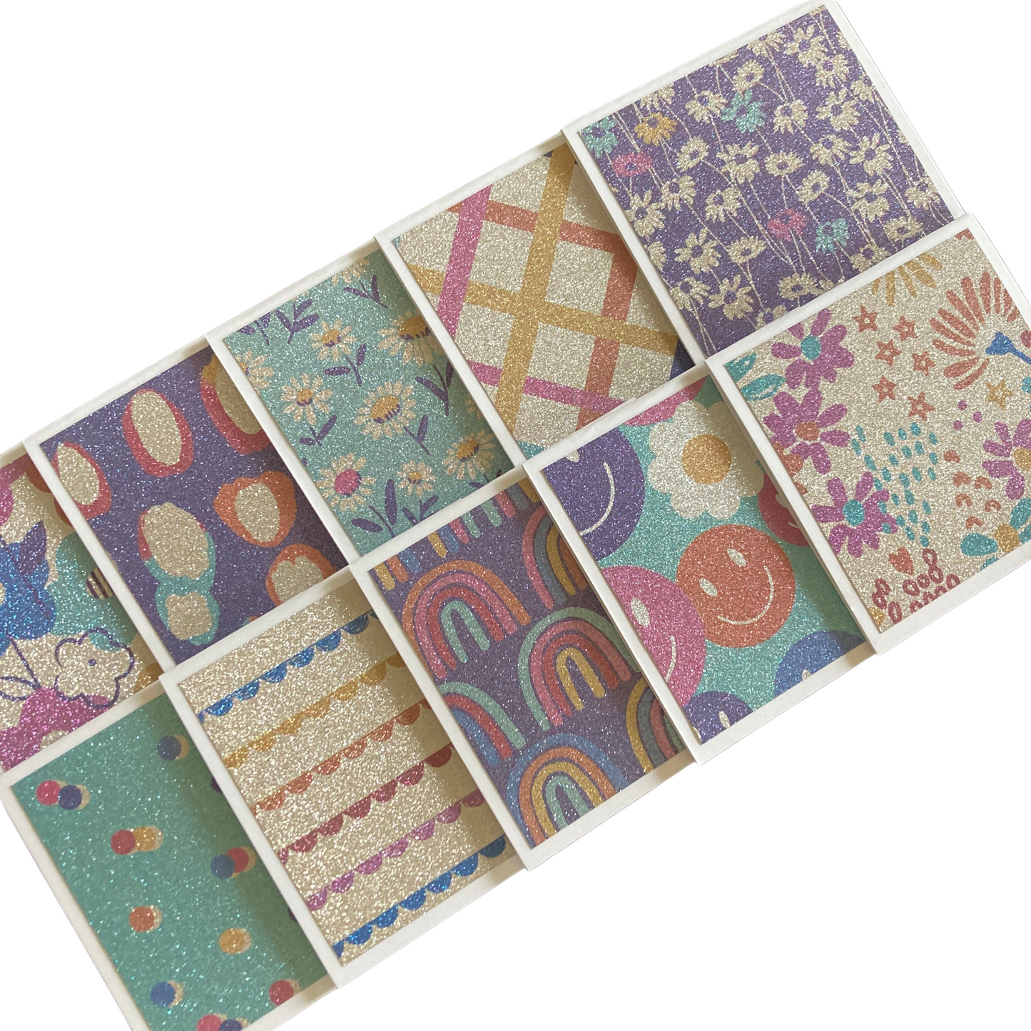 3x3 Glam Glitter Note Cards