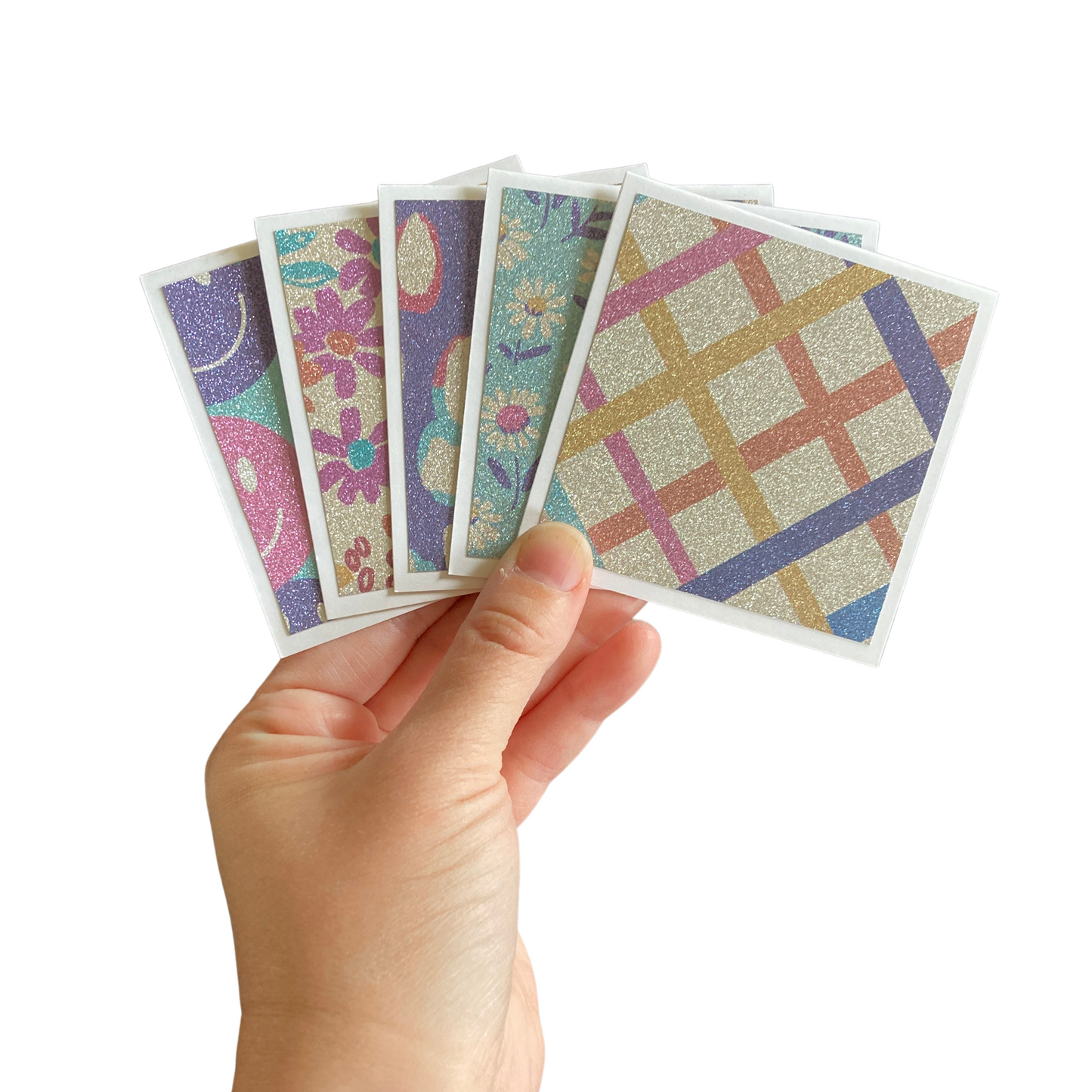 3x3 Glam Glitter Note Cards
