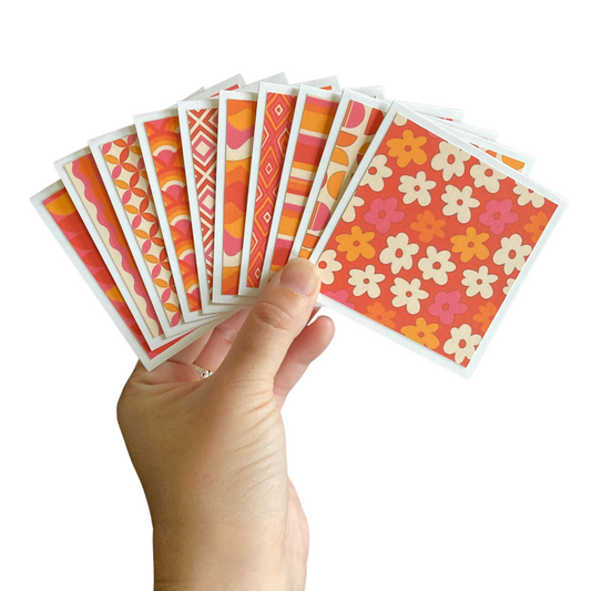 3x3 Retro Mini Note Cards