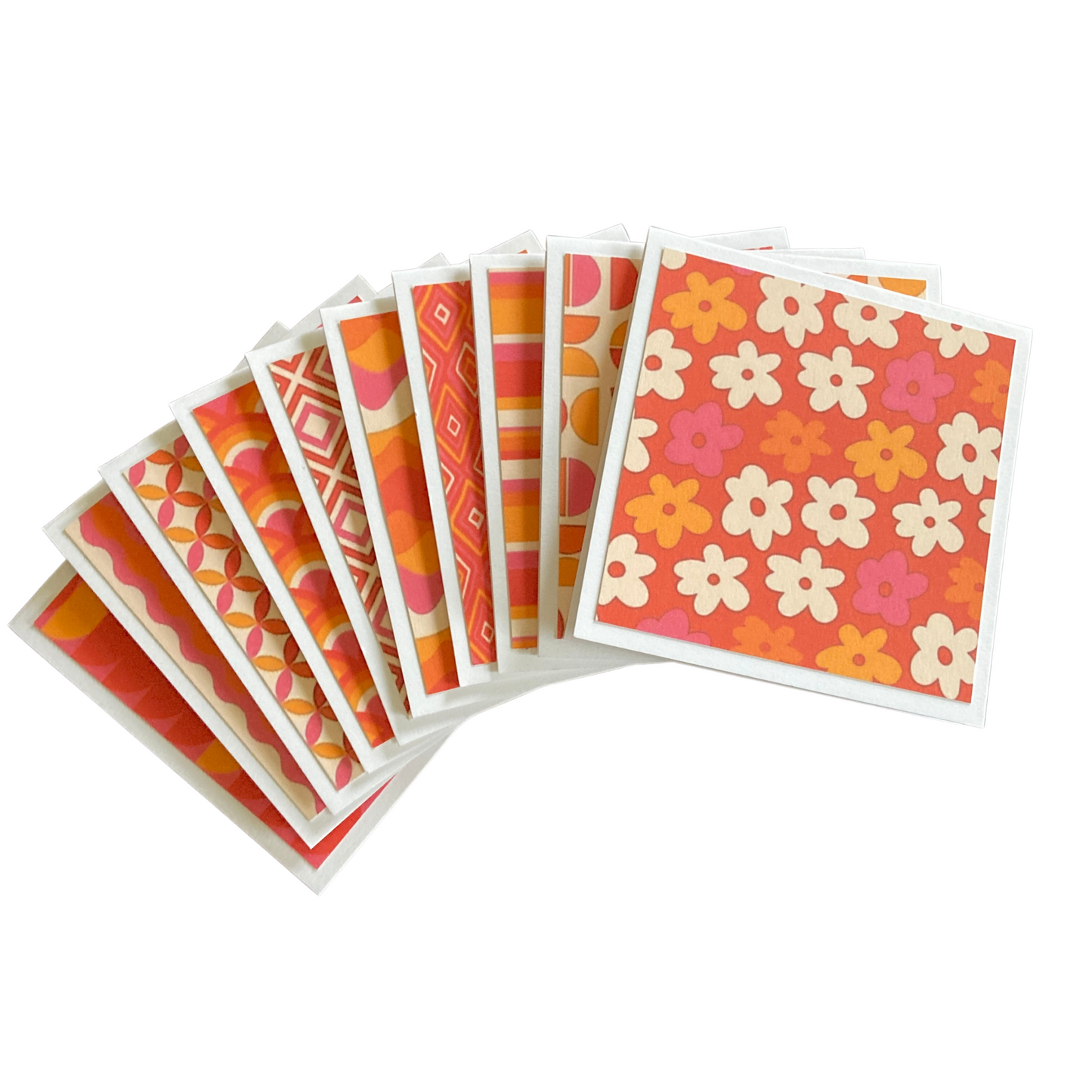 3x3 Retro Mini Note Cards