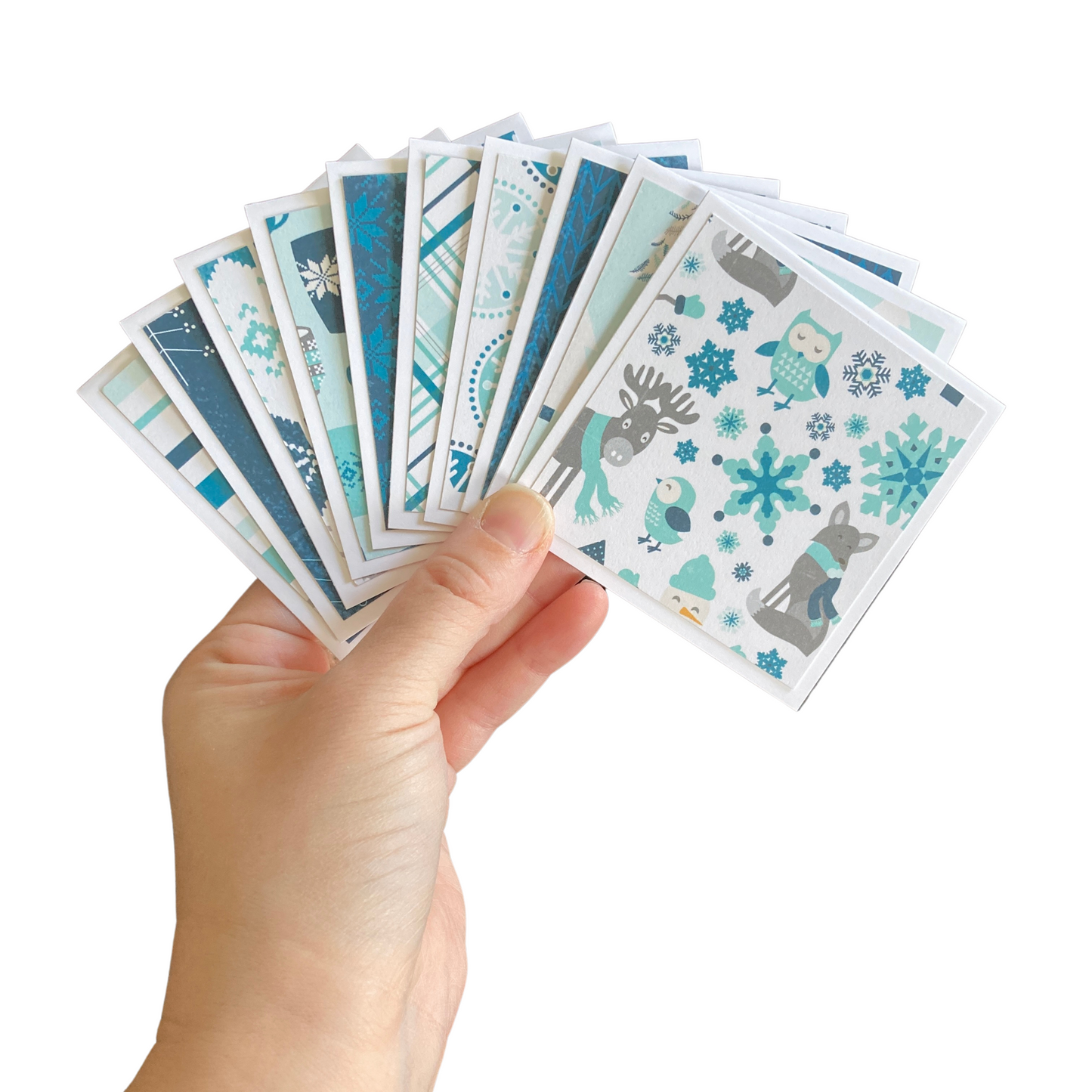3x3 Hello Winter Note Cards