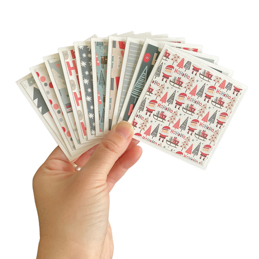 3x3 Winter Holiday Note Cards