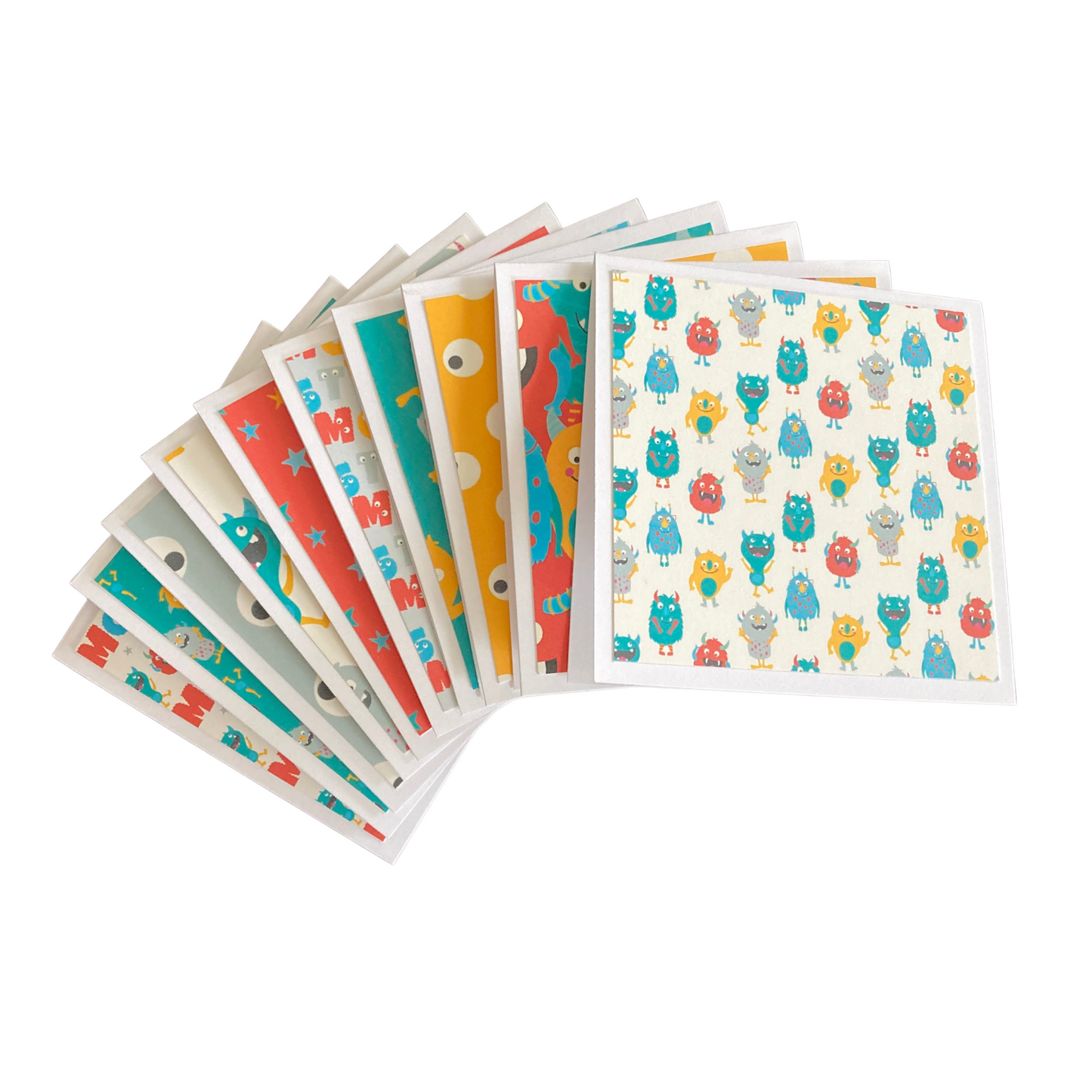 3x3 Monsters Note Cards