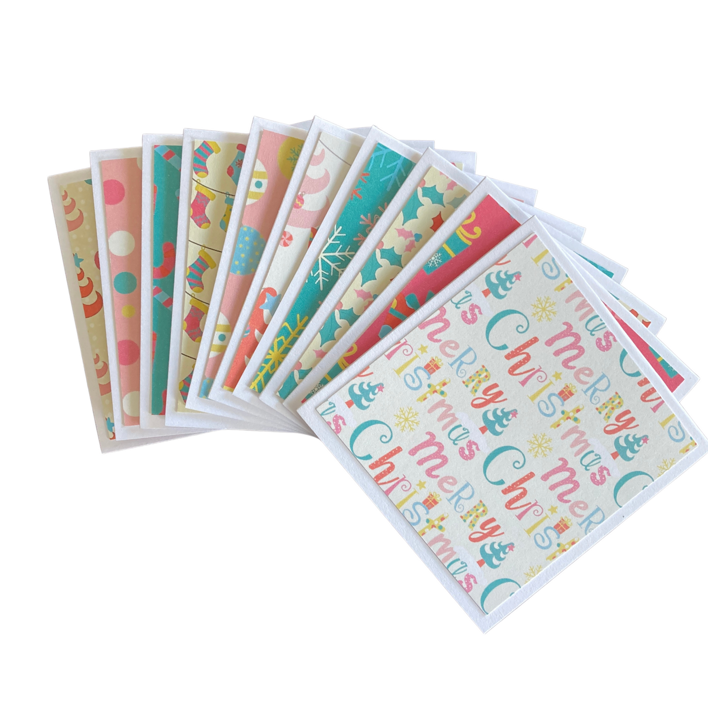 3x3 Retro Christmas Note Cards