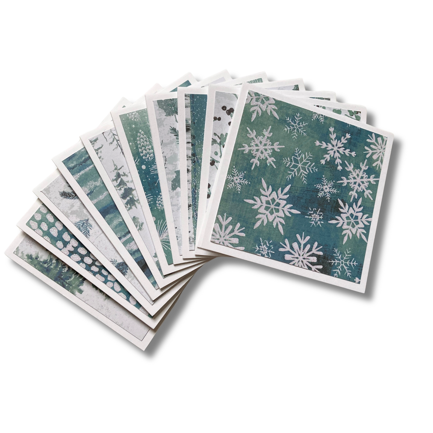 3x3 Snow Pine Note Cards