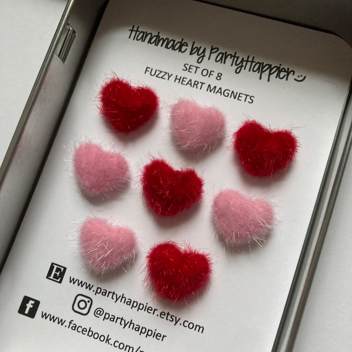 Fuzzy Heart Magnets