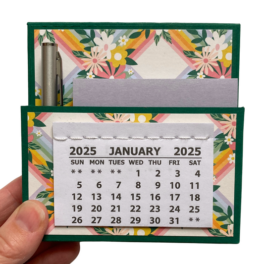 Floral Garden 2025 Desk Calendar