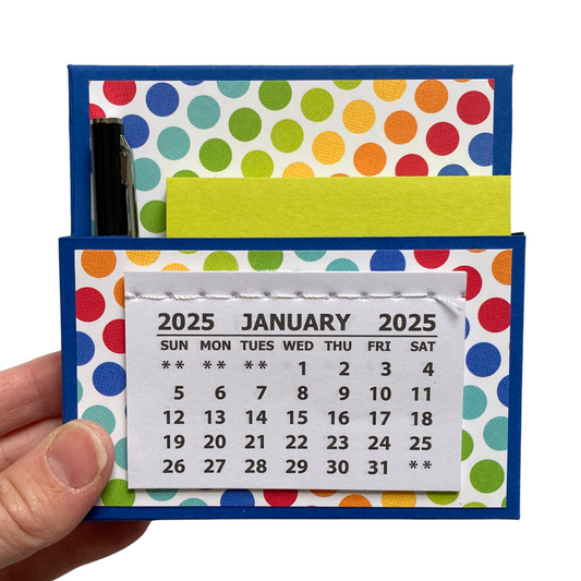 Rainbow Dots 2025 Desk Calendar