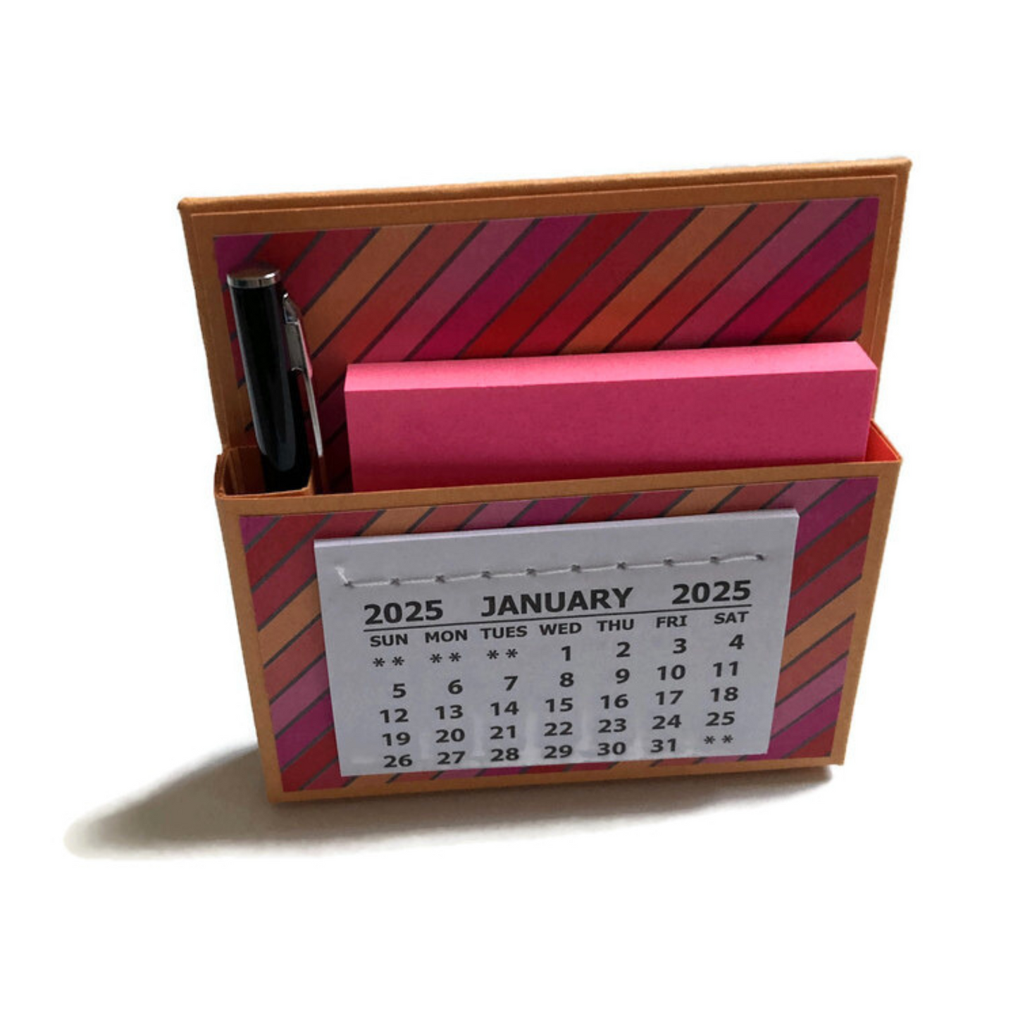 Lovebug Stripes 2025 Desk Calendar