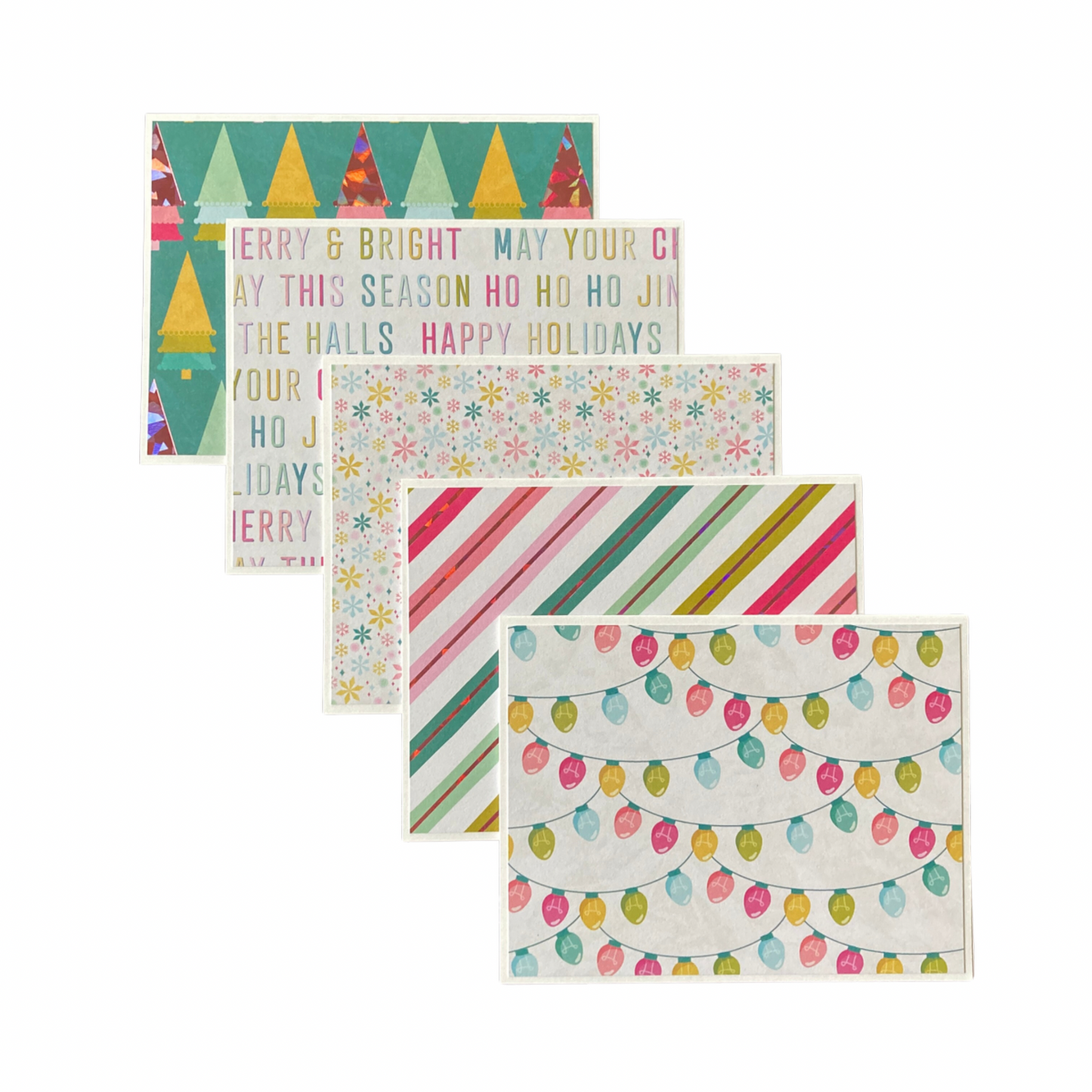 A Colorful Christmas Note Cards
