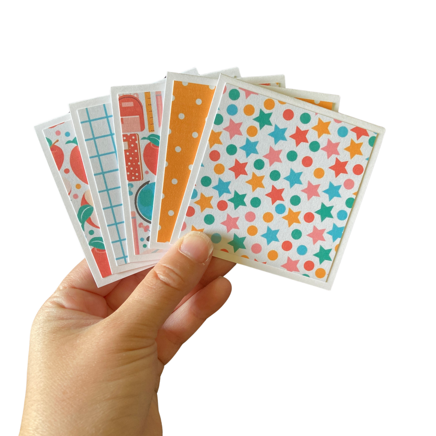 3x3 School Days Note Cards