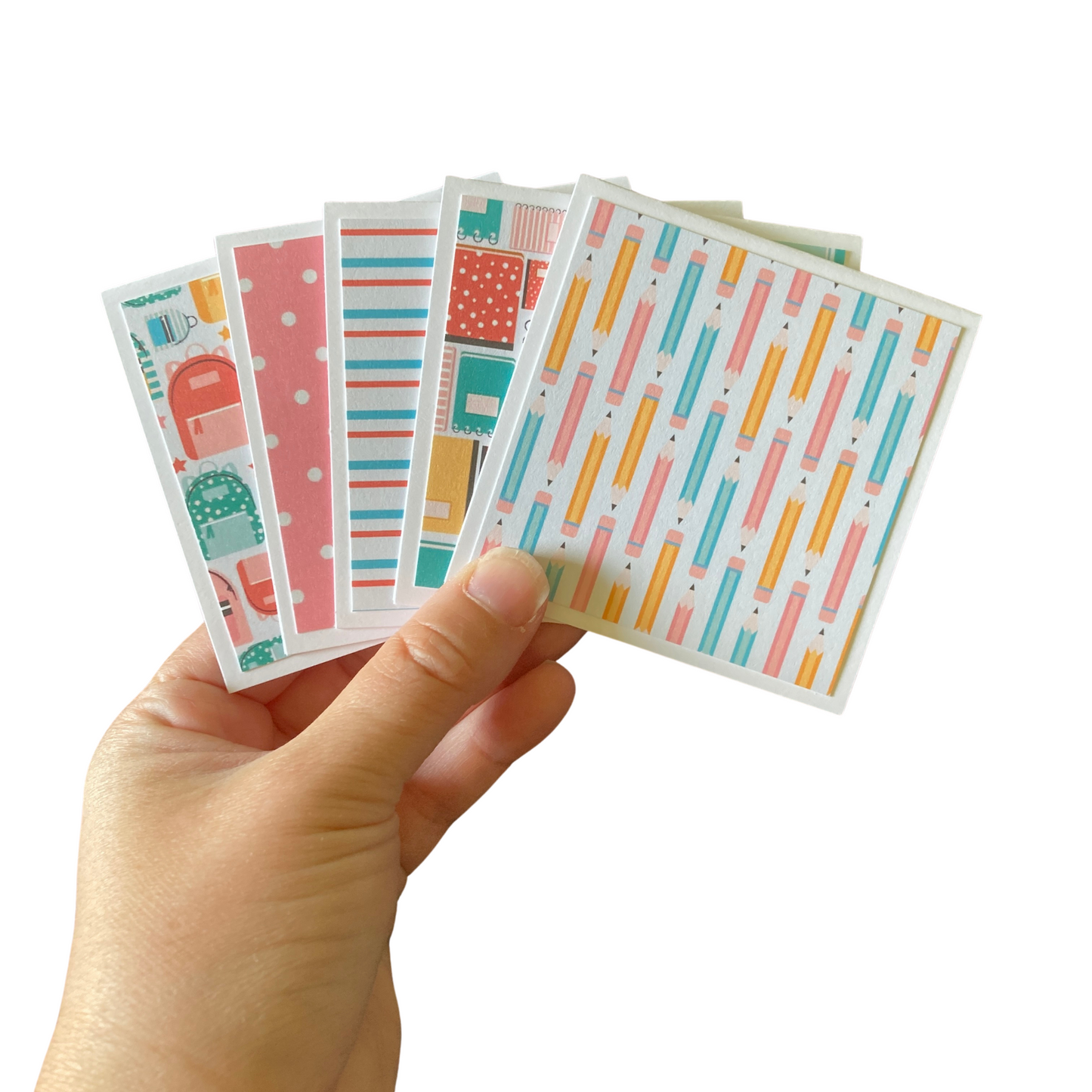 3x3 School Days Note Cards