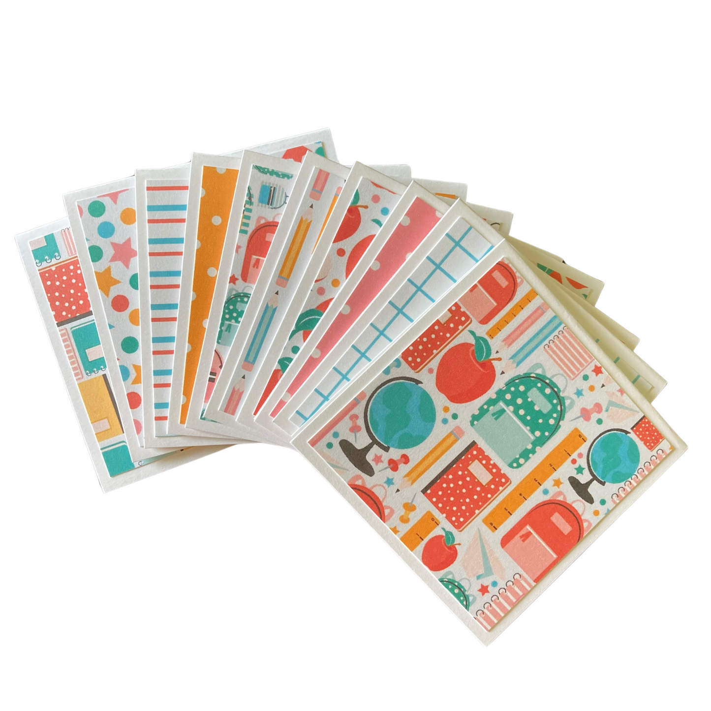 3x3 School Days Note Cards